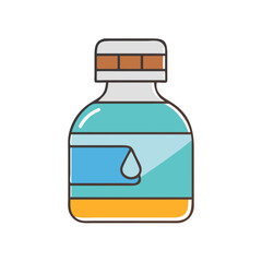 Medicine bottle liquid syrup healthcare pharmaceutical treatment remedy wellness dose container