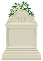 Tombstone with Flower