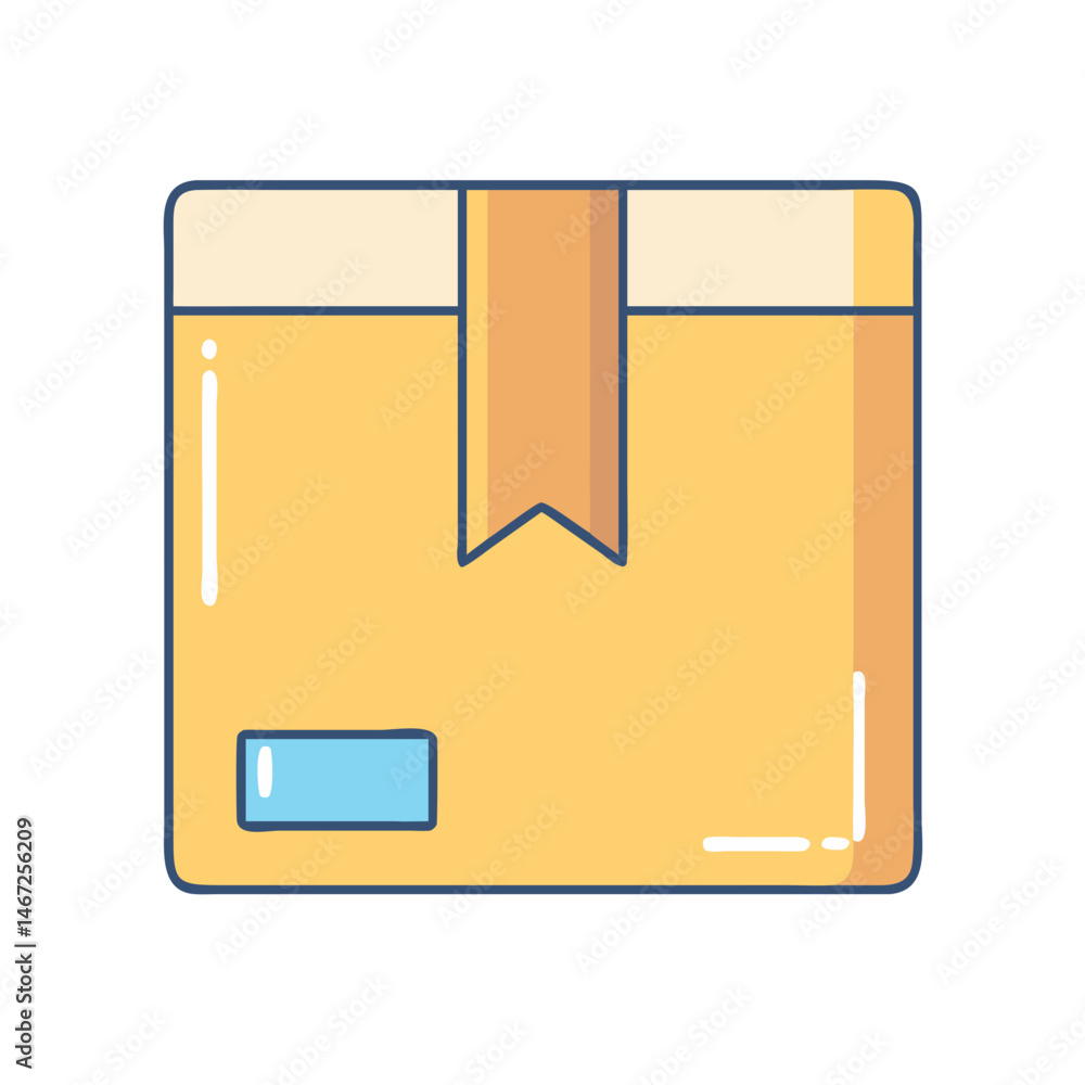 Poster find cardboard box delivery package shipping container order fulfillment icon vector image