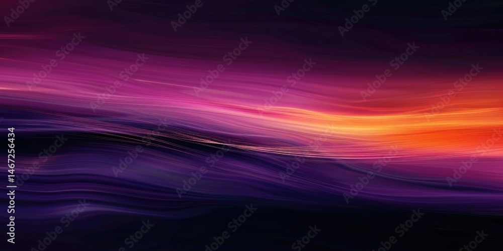 Poster the close up abstract picture of the dark purple and orange that has been mixing with each other, mi