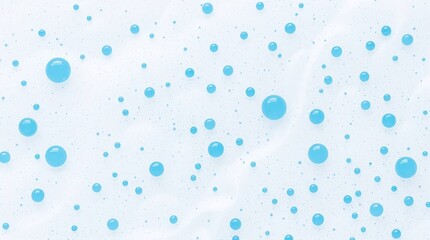 Light blue bubbles on a white background