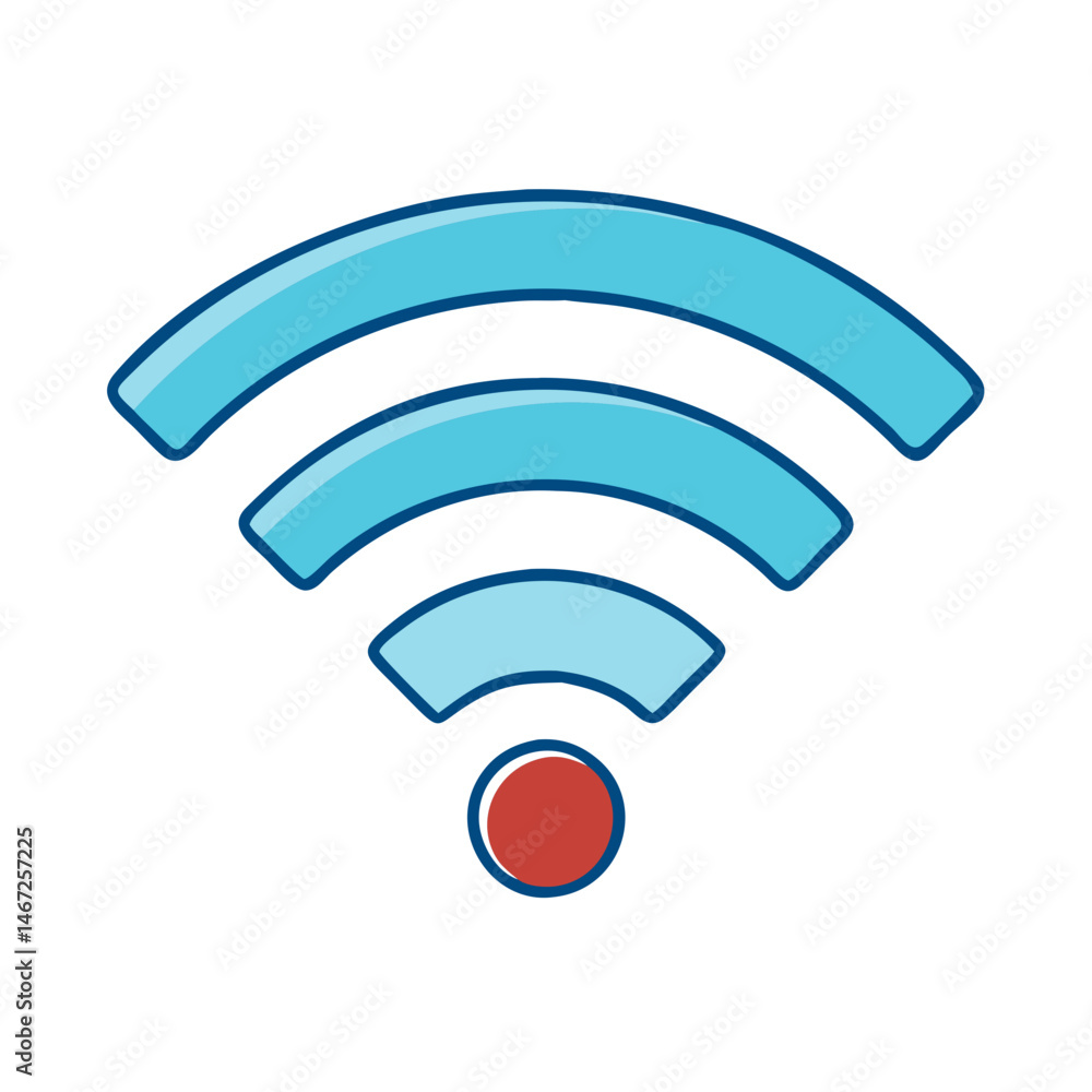 Poster wifi signal icon wireless internet network connection hotspot technology symbol for web design