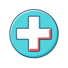 Medical cross symbol vector design for healthcare first aid and pharmacy logo template design concept