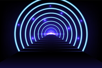 Obraz premium Abstract technology fiber optic cable network speed line, Big data transmission concept