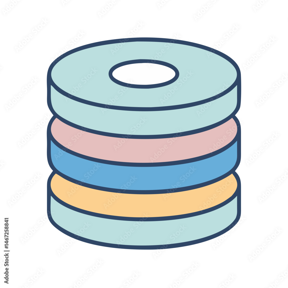 Poster stacked donut chart diagram illustration infographic data visualization presentation design