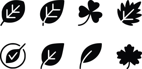 Unleash the Foliage Powerful Leaf & Plant Glyph Icons