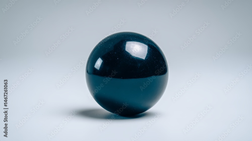 Aufkleber a polished obsidian sphere sits elegantly on a subtly illuminated surface, highlighting its reflecti