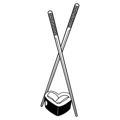 love for sushi vector design