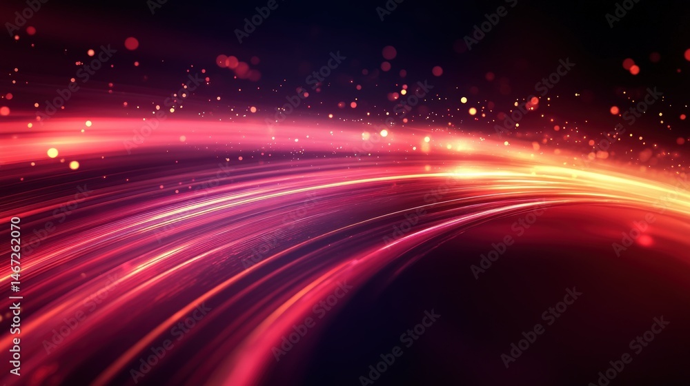 Aufkleber dynamic abstract background with colorful light trails and glittering effects
