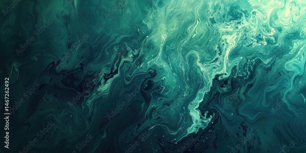 Poster abstract green texture with marbled effect. artistic background for design and print. background ima