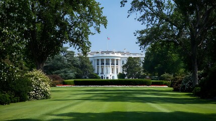 View of the white house in washington