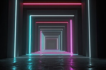 Futuristic neon tunnel (1)