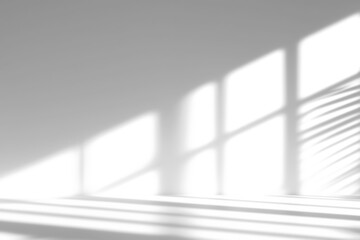 Obraz premium shadow overlay effects of realistic window and tree branch shadow with light blur on transparent background,Summer sunlight and shadow overlay effect