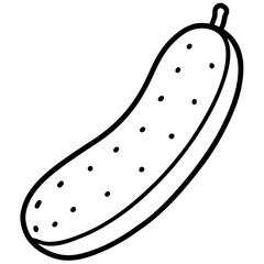 Cucumber icon line art vector