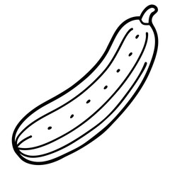 Cucumber icon line art vector