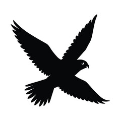 Obraz premium Peregrine Falcon Vector Silhouette