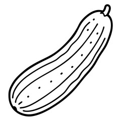 Cucumber icon line art vector