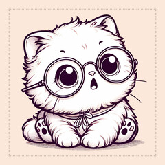 Cute and versatile Cat illustrations for t-shirts, stickers, books, and digital designs—perfect for commercial or personal projects