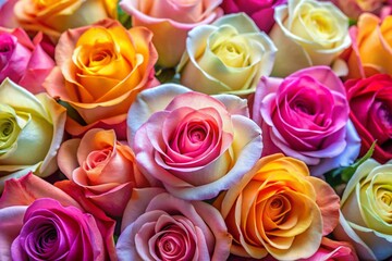 colorful roses bouquet