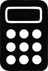 Vector illustration set features shiny black and white round button icons for technology design