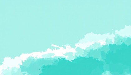 Obraz premium Calm ocean waves coastal area digital art serene environment aerial view tranquility concept