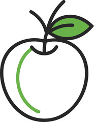 Biriba icon line art vector on transparent background