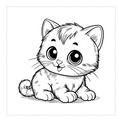 Cute and versatile Cat illustrations for t-shirts, stickers, books, and digital designs—perfect for commercial or personal projects