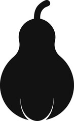 Bitter Gourd icon Silhouette vector on transparent background