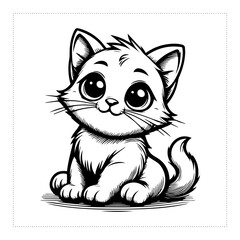 Cute and versatile Cat illustrations for t-shirts, stickers, books, and digital designs—perfect for commercial or personal projects