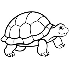 Abstract Tortoise Line Drawing