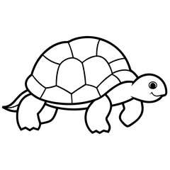 Abstract Tortoise Line Drawing