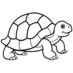Abstract Tortoise Line Drawing