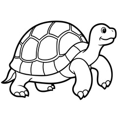 Abstract Tortoise Line Drawing
