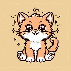 Cute and versatile Cat illustrations for t-shirts, stickers, books, and digital designs—perfect for commercial or personal projects