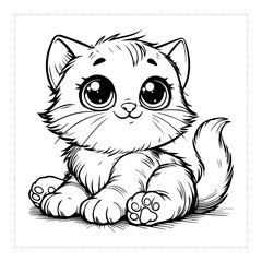 Cute and versatile Cat illustrations for t-shirts, stickers, books, and digital designs—perfect for commercial or personal projects
