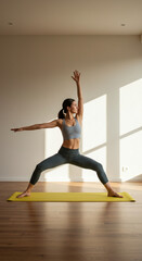 Naklejka premium woman doing yoga