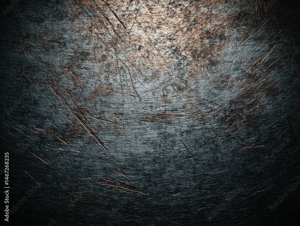 Poster metallic surface with subtle texture and light reflections for design use