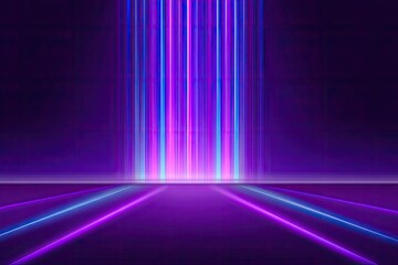 Dark purple neon glowing lines