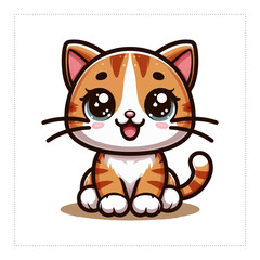 Cute and versatile Cat illustrations for t-shirts, stickers, books, and digital designs—perfect for commercial or personal projects