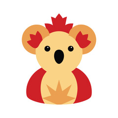 Canadian Koala Logo Design Vector.
