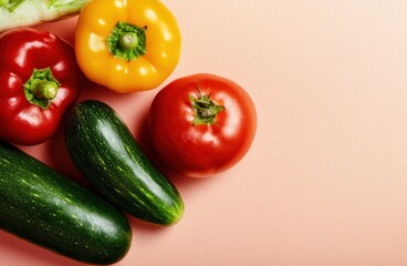 A fresh and vibrant variety of different vegetables perfectly arranged for healthy eating and culinary use