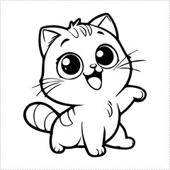 Cute and versatile Cat illustrations for t-shirts, stickers, books, and digital designs—perfect for commercial or personal projects