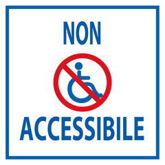 Cartello Disabili, diversamente abili, portatori di handicap, handicappati