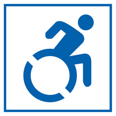Cartello Disabili, diversamente abili, portatori di handicap, handicappati