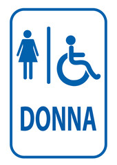 Cartello Disabili, diversamente abili, portatori di handicap, handicappati