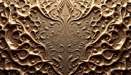 9 widescreen format, reminiscent of a fractal wallpaper, with bronze tones and a clear, centrally positioned subject on top for photo use