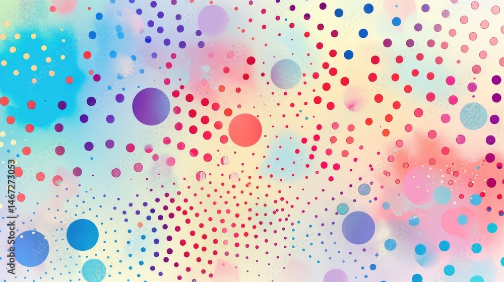 Poster abstract geometric shapes and patterns in pastel colors. abstract image of vibrant color dots and ge