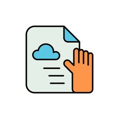 Haptic Motion Glove Icon for Virtual Interaction.