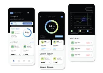 3D Vector illustration of flat style UI or UX design.