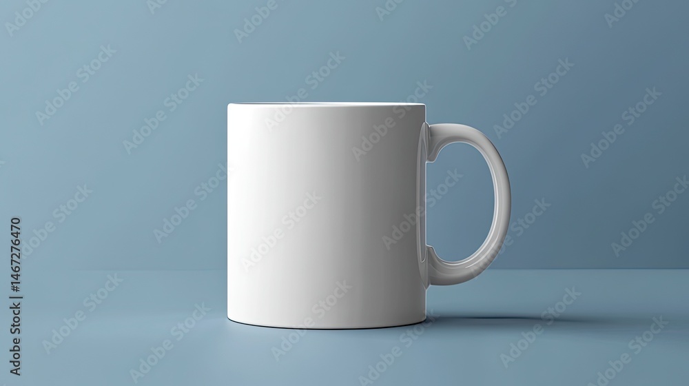 Poster mug mock-up isolated for product display and branding demonstration